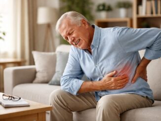 Schmerzhafter Moment im Wohnzimmer