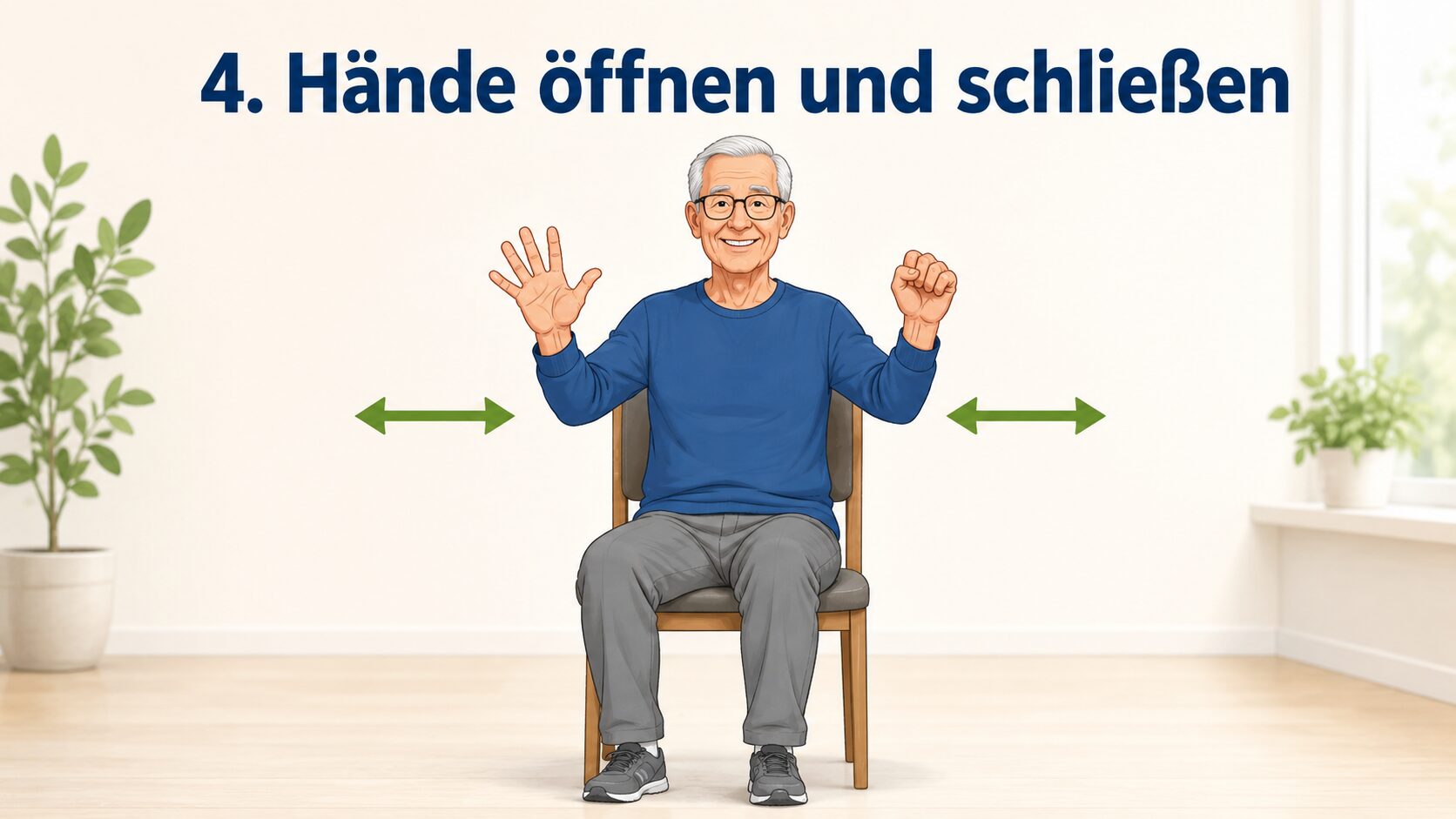 Hände öffnen und schließen